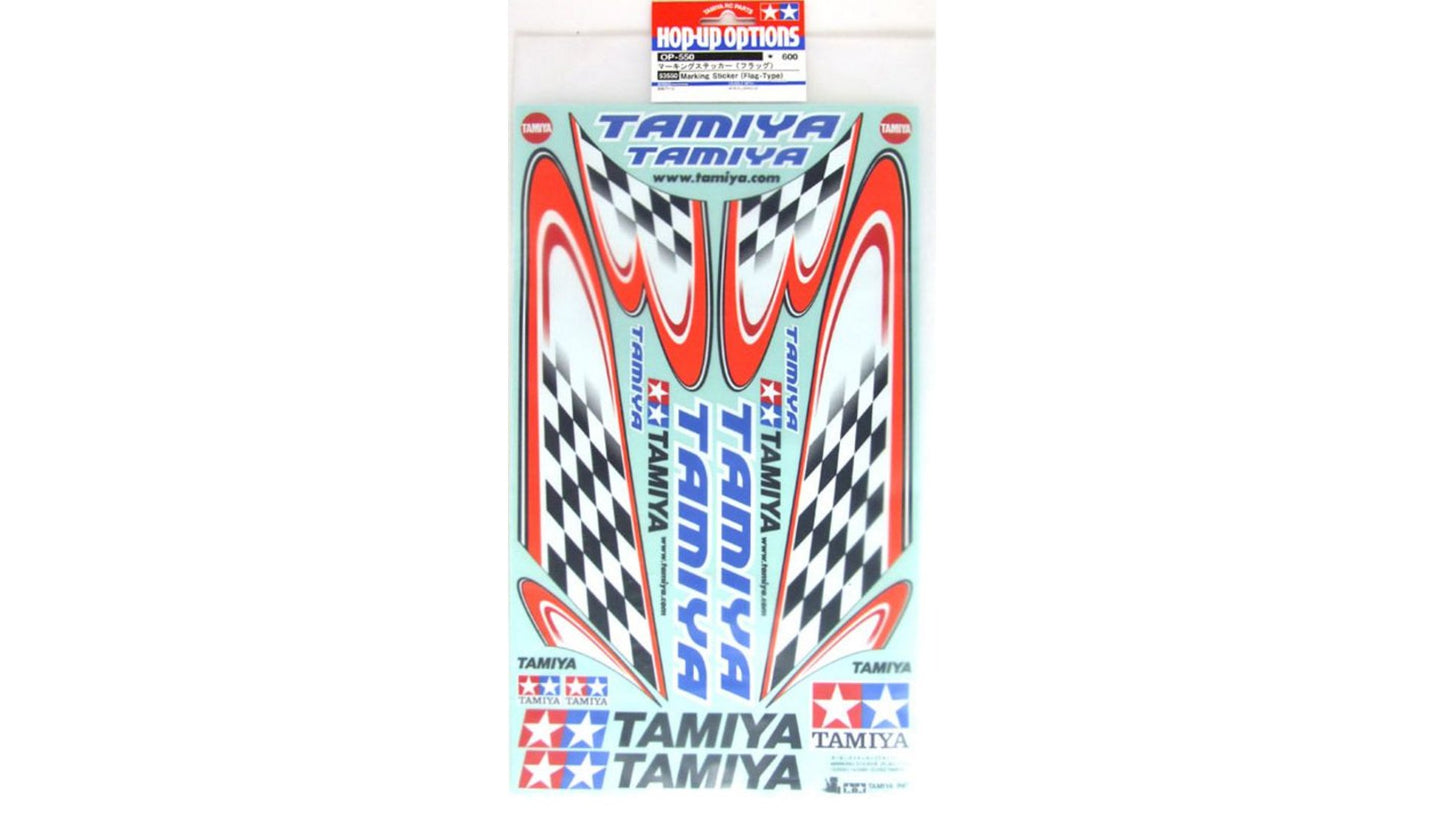 Tamiya 53550 RC Body Sticker Checker Flag Type A