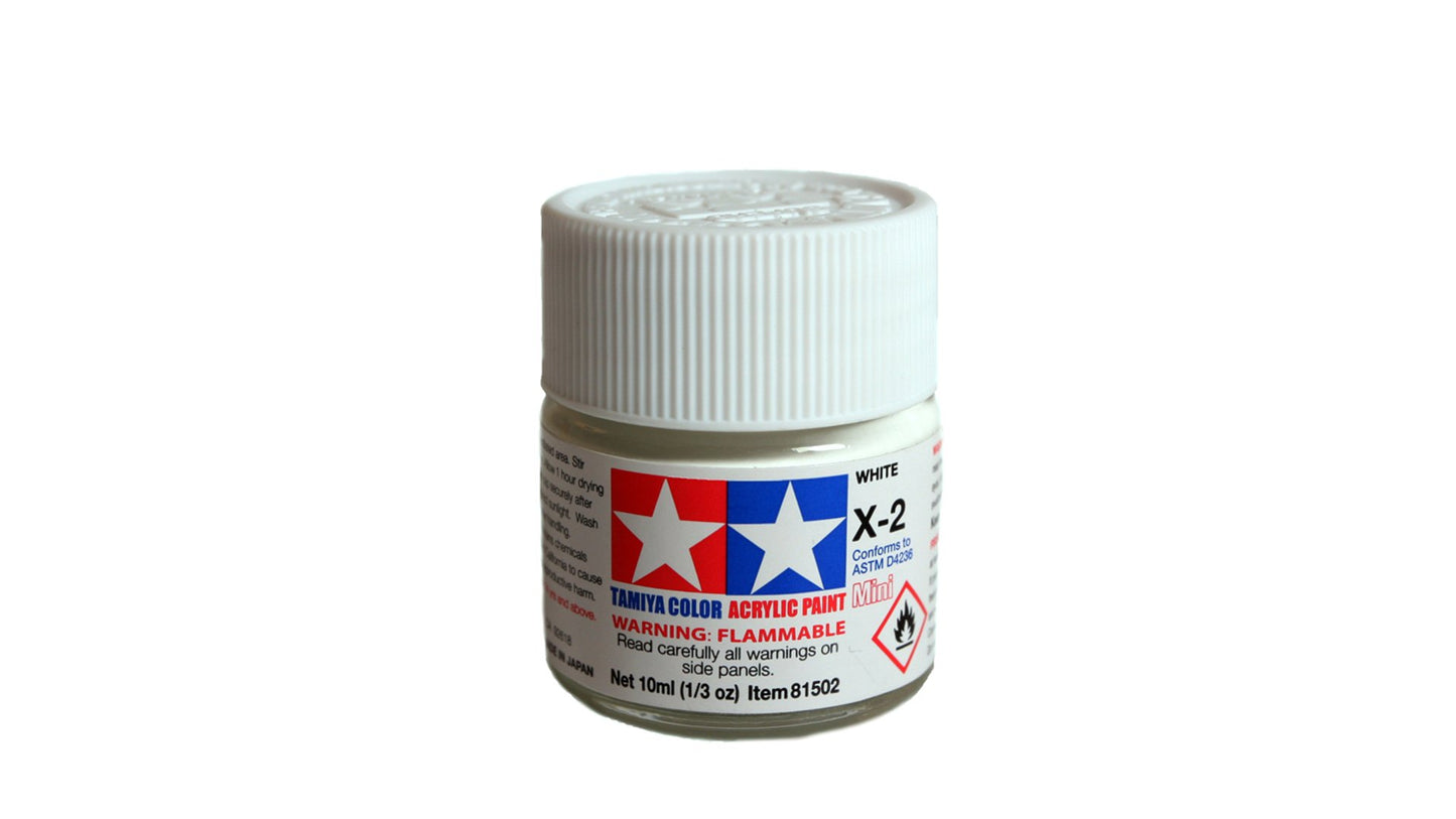 Tamiya 81502 Acrylic Mini X-2 White
