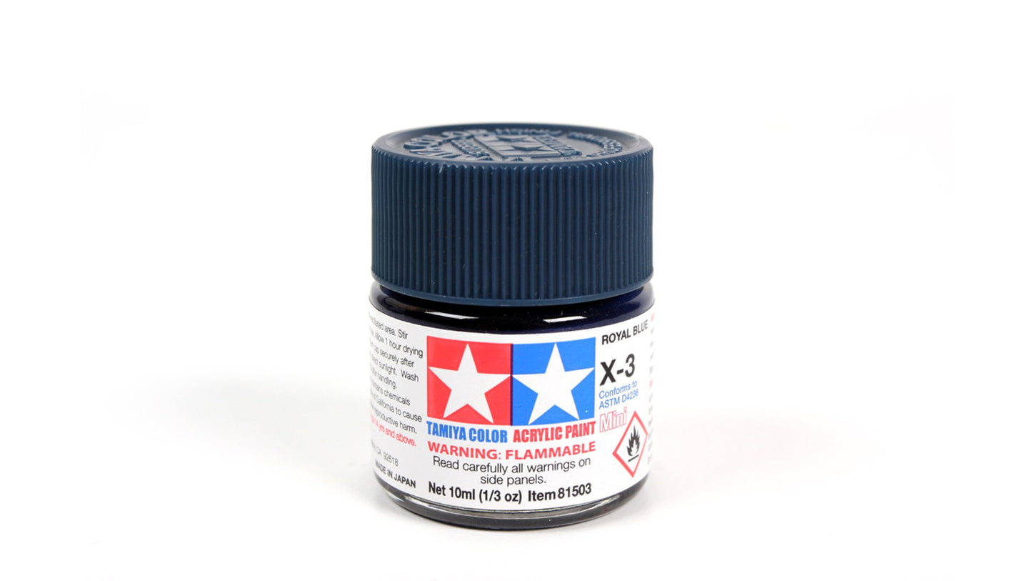 Tamiya 81503 Acrylic Mini X-3 Royal Blue