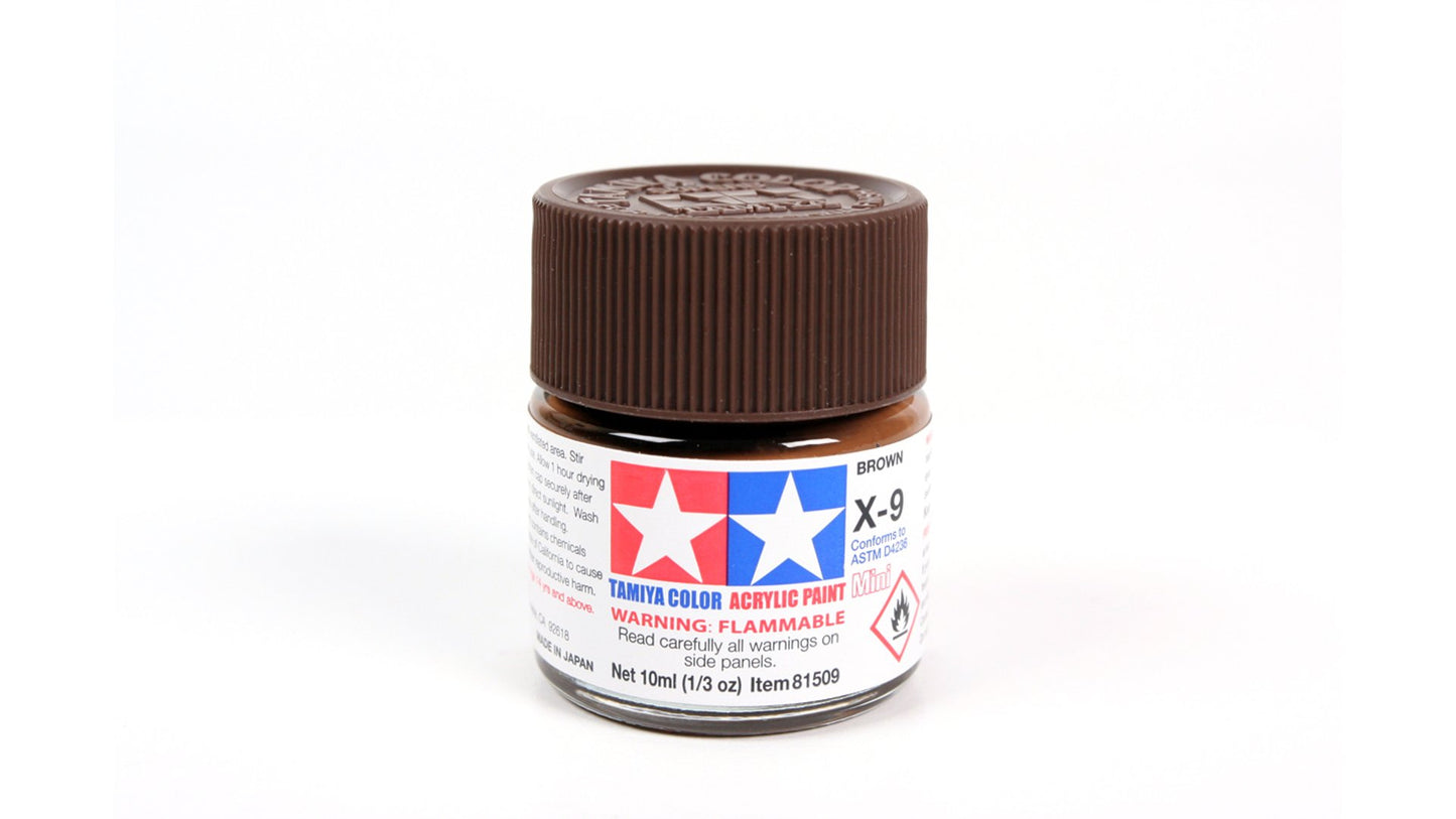 Tamiya 81509 Acrylic Mini X-9 Brown