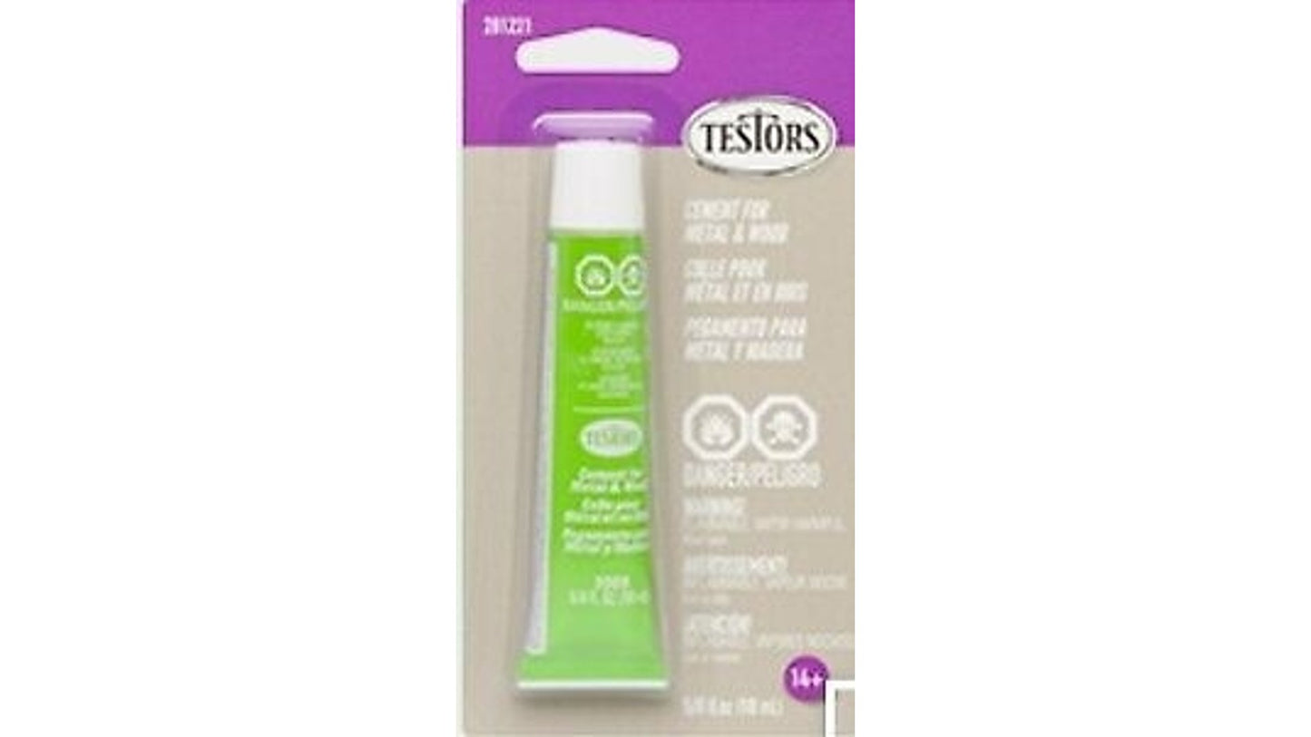 Testors 281221 Metal and Wood Cement
