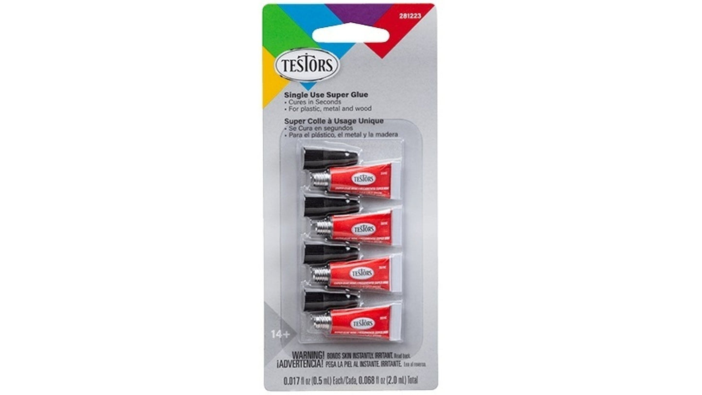 Testors 281223 Super Glue Minis Pack of 4