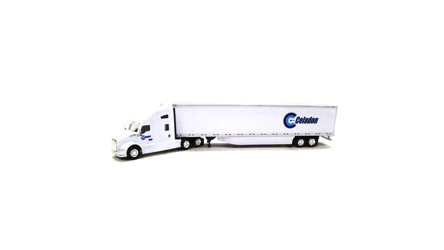 TrucksNstuff 029 KW T680 Sleeper with 53ft Dry Van Celadon