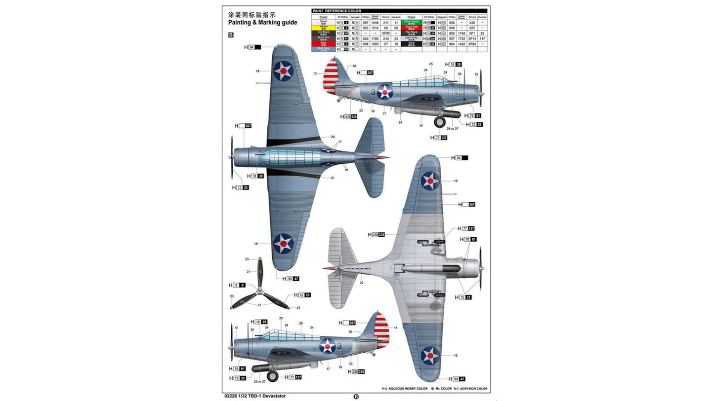 Trumpeter 02226 1/32 TBD-1 Devastator