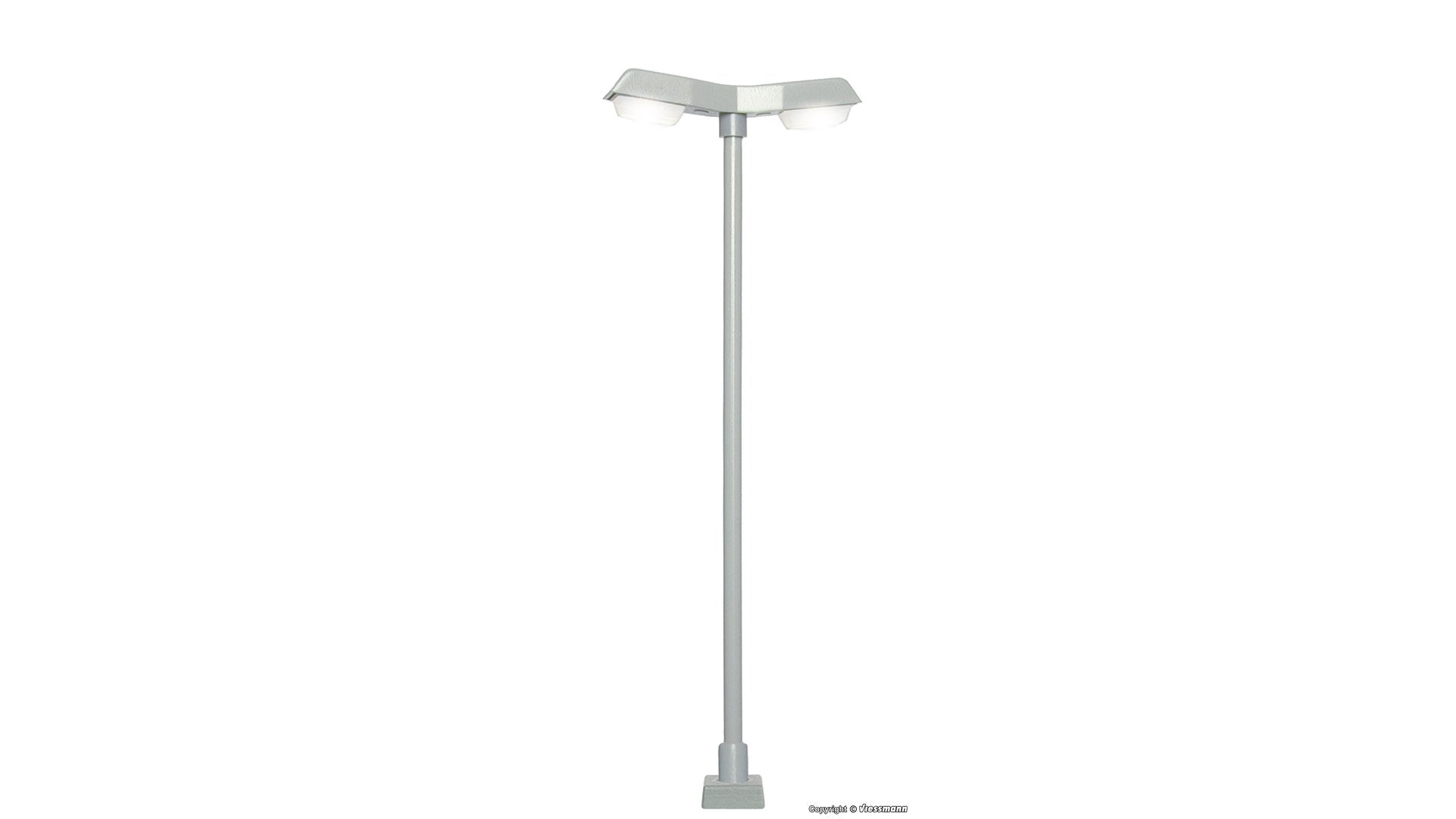 Viessmann 60971 Street light modern double with plug-in socket 2 LEDs white