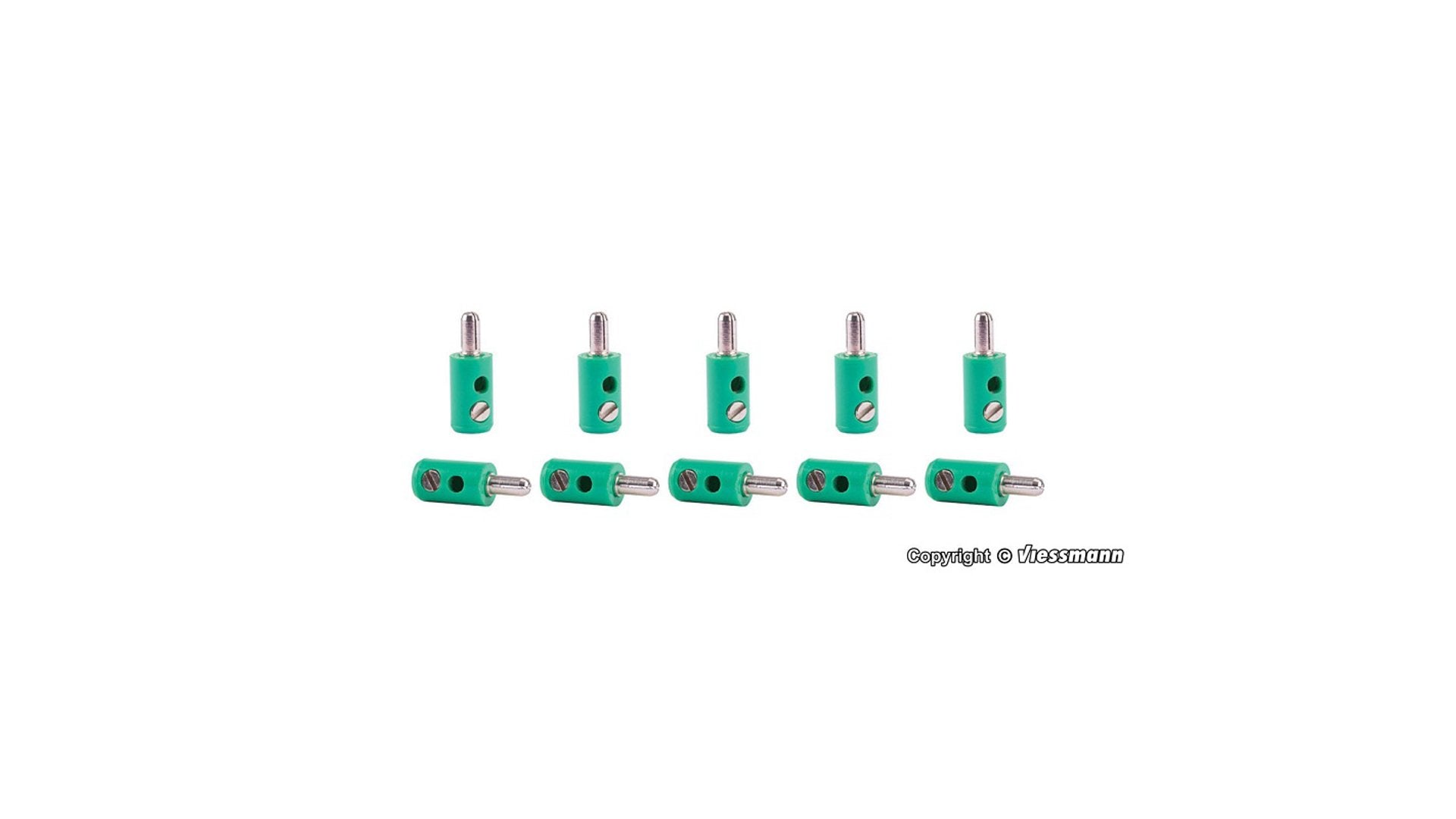 Viessmann 6872 Plugs Green Pack of 10 – Micro Macro Mundo Hobby Store