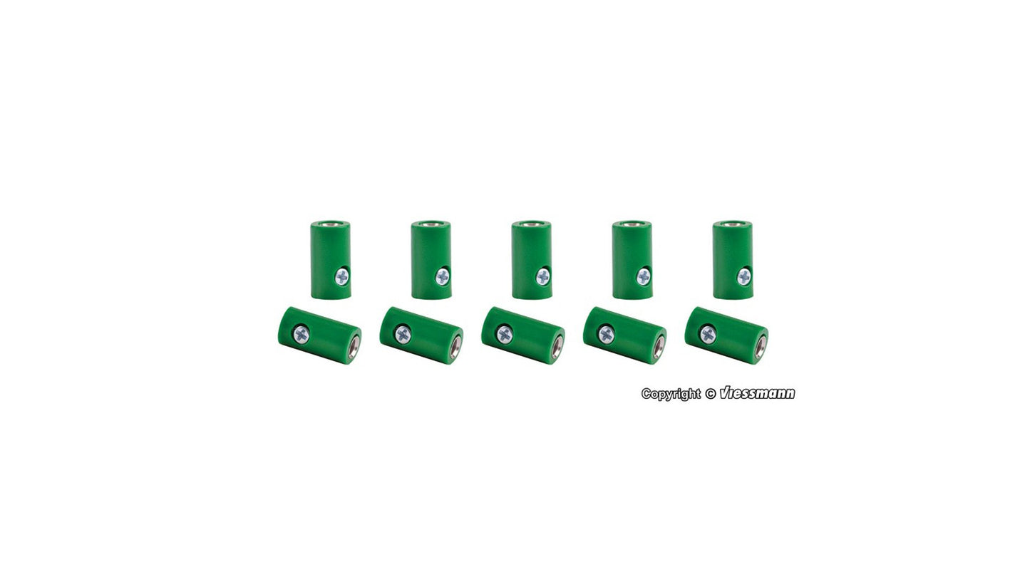 Viessmann 6881 Sockets Green Pack of 10